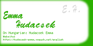 emma hudacsek business card